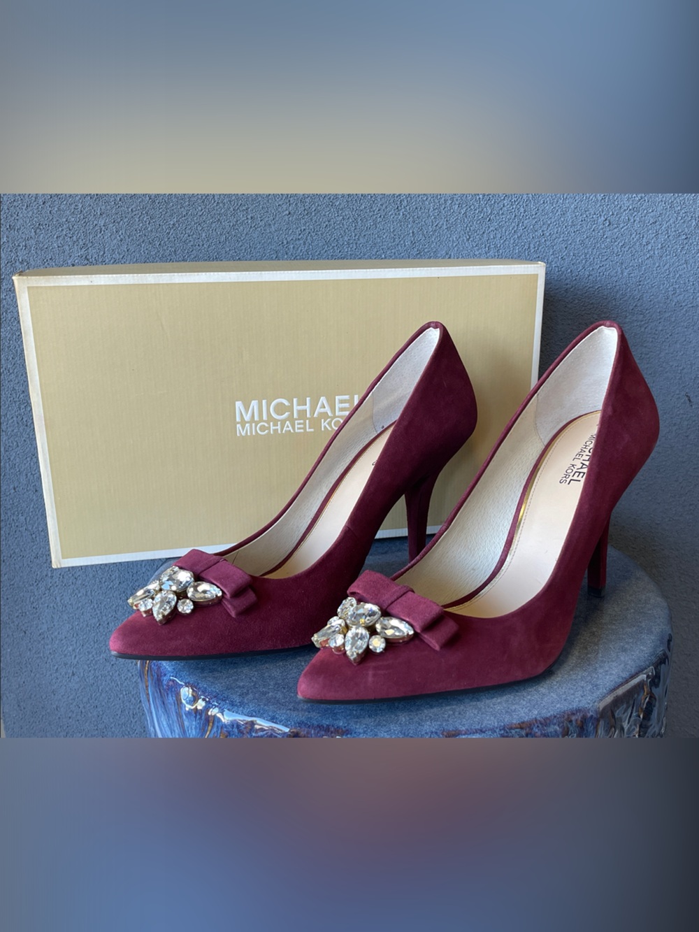 MICHAEL Kors Felicity Pump Merlot Suede Pump NWT